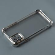 Пластиковый чехол FRAME CORNER для iPhone 12 серебряный