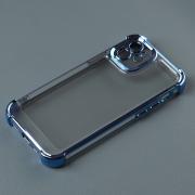 Пластиковый чехол FRAME CORNER для iPhone 12 синий