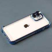 Пластиковый чехол FRAME CORNER для iPhone 12 синий