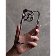 Пластиковый чехол FRAME CORNER для iPhone 14 Pro фиолетовый