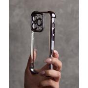 Пластиковый чехол FRAME CORNER для iPhone 14 Pro фиолетовый