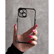 Пластиковый чехол FRAME CORNER для iPhone 15 черный