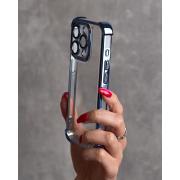 Пластиковый чехол FRAME CORNER для iPhone 15 Pro синий