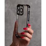 Пластиковый чехол FRAME CORNER для iPhone 15 Pro черный