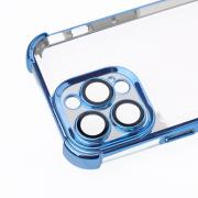 Пластиковый чехол FRAME CORNER для iPhone 15 Pro синий