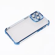 Пластиковый чехол FRAME CORNER для iPhone 15 Pro синий