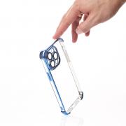 Пластиковый чехол FRAME CORNER для iPhone 15 Pro синий