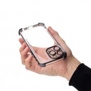 Пластиковый чехол FRAME CORNER для iPhone 15 Pro черный