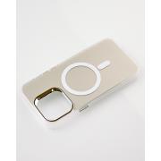 Полиуритановый чехол IMD Colors с поддержкой MagSafe для iPhone 12 / iPhone 12 Pro серебряный