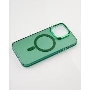 Полиуритановый чехол IMD Colors с поддержкой MagSafe для iPhone 12 / iPhone 12 Pro зеленый