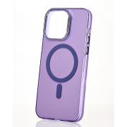 Полиуритановый чехол IMD Colors с поддержкой MagSafe для iPhone 12 / iPhone 12 Pro фиолетовый