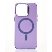 Полиуритановый чехол IMD Colors с поддержкой MagSafe для iPhone 11 Pro Max фиолетовый