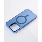 Полиуритановый чехол IMD Colors с поддержкой MagSafe для iPhone 11 Pro Max синий