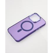 Полиуритановый чехол MagSafe "IMD Colors" для iPhone 13 / iPhone 14 фиолетовый