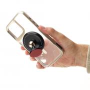 Пластиковый чехол MagSafe NEWZONE для iPhone 14 Pro серебряный