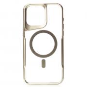 Пластиковый чехол MagSafe NEWZONE для iPhone 14 Pro Max серебряный