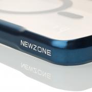 Пластиковый чехол MagSafe NEWZONE для iPhone 15 Pro Max синий