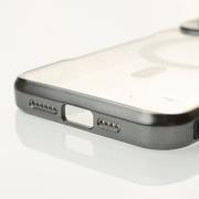 Пластиковый чехол MagSafe NEWZONE для iPhone 15 Pro серый