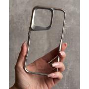 Пластиковый чехол NEWZONE для iPhone 14 Pro серебряный