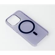 Пластиковый чехол OrigCase "Clear" with MagSafe для iPhone 15 фиолетовый