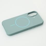 Поликарбонатный чехол Slim Ring с поддержкой MagSafe для iPhone 16 wave blue