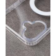 Силиконовый чехол MagSafe CLEAR для iPhone 16 Plus прозрачный