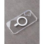 Силиконовый чехол MagSafe CLEAR для iPhone 16 Plus прозрачный