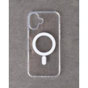 Силиконовый чехол MagSafe CLEAR для iPhone 16 Plus прозрачный