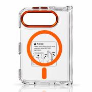 Пластиковый чехол FOLD CLEAR COLORS с поддержкой MagSafe для iPhone DUO orange