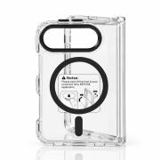 Пластиковый чехол FOLD CLEAR COLORS с поддержкой MagSafe для iPhone DUO black