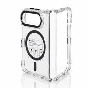 Пластиковый чехол FOLD CLEAR COLORS с поддержкой MagSafe для iPhone DUO black