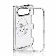 Пластиковый чехол FOLD CLEAR COLORS с поддержкой MagSafe для iPhone DUO black