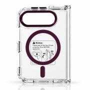 Пластиковый чехол FOLD CLEAR COLORS с поддержкой MagSafe для iPhone DUO deep purple