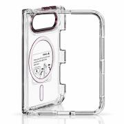 Пластиковый чехол FOLD CLEAR COLORS с поддержкой MagSafe для iPhone DUO deep purple