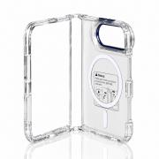 Пластиковый чехол FOLD CLEAR COLORS с поддержкой MagSafe для iPhone DUO blue