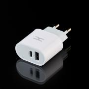 Сетевое зарядное устройство DC 2в1 Lightning 1USB + PD 2.4A (CA-D20) белый