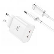 Сетевое зарядное устройство DC 2в1 Lightning 2PD/35W Fast Charger (CA-D17) белый