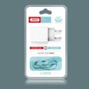 Сетевое зарядное устройство XO 2в1 micro 2USB/2.4A (L65) белый