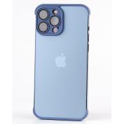 Силиконовая накладка CornerPad 3in1 для iPhone 14 Pro Max серо-синий
