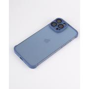 Силиконовая накладка CornerPad 3in1 для iPhone 14 Pro Max серо-синий