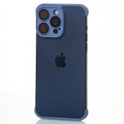 Силиконовая накладка CornerPad 3in1 для iPhone 15 Pro Max серо-синий
