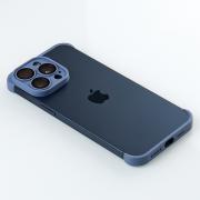 Силиконовая накладка CornerPad 3in1 для iPhone 15 Pro Max серо-синий