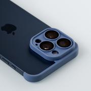 Силиконовая накладка CornerPad 3in1 для iPhone 15 Pro Max серо-синий