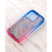 Силиконовый чехол AQUARIUM для iPhone 13 Pro синий/розовый