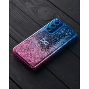 Силиконовый чехол AQUARIUM для Samsung A34 синий/розовый