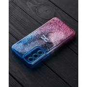 Силиконовый чехол AQUARIUM для Samsung A34 синий/розовый