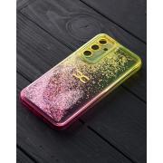 Силиконовый чехол AQUARIUM для Samsung A34 желтый/розовый
