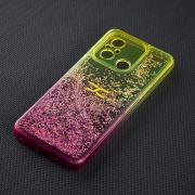 Силиконовый чехол AQUARIUM для Xiaomi Redmi 12C желтый/розовый