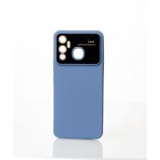 Силиконовый чехол CAMERA PROTECTION для Infinix Hot 12 Play NFC серо-синий
