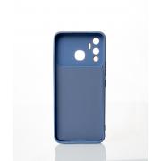 Силиконовый чехол CAMERA PROTECTION для Infinix Hot 12 Play NFC серо-синий